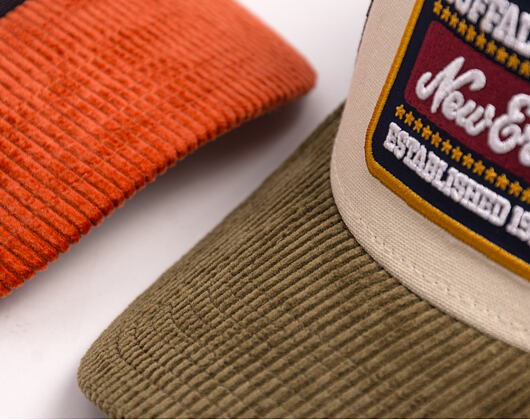 Kappe New Era - Branded Patch Cord 9FORTY A-Frame Trucker - Cream / New Olive