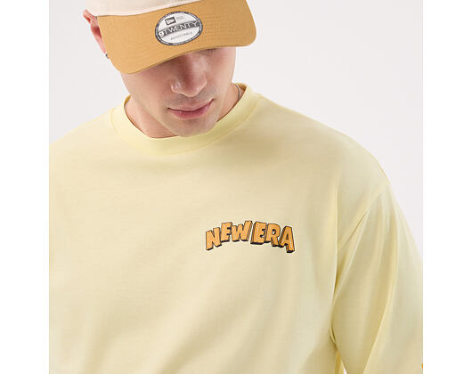 T-Shirt New Era - Branded Beach Party Graphic Oversized Tee - Yellow