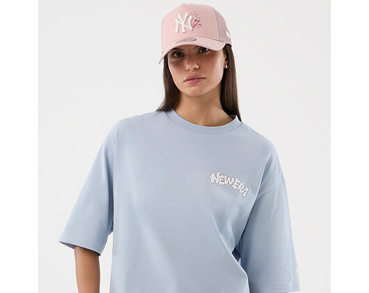 T-Shirt New Era - Branded Block Party Graphic Oversized Tee - Sky Blue