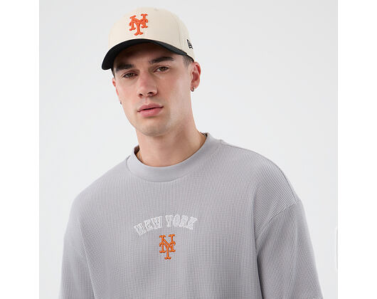 T-Shirt New Era - MLB Waffle Box Tee - NY Mets - Grey