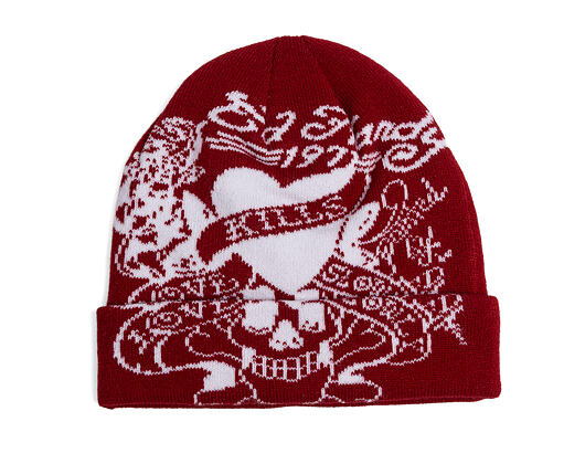 Mütze Ed Hardy - Unisex Love Kills Slowly Foldover Beanie - Black