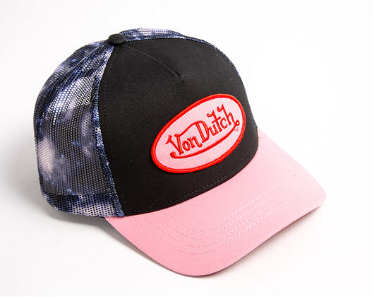 Damen Kappe Von Dutch - Baseball - Galaxy Mesh Patch - Black / Pink