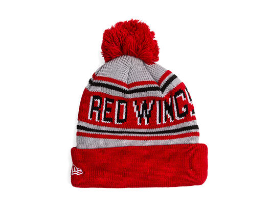 Mütze New Era - NHL Evergreen Wordmark Pom Medium Knit - Detroit Red Wings - Team Color