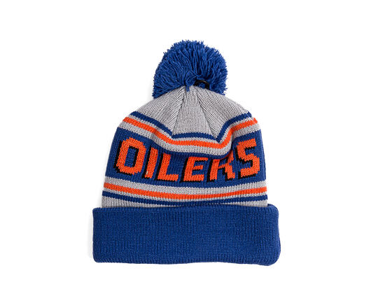 Mütze New Era - NHL Evergreen Wordmark Pom Medium Knit - Edmonton Oilers - Team Color
