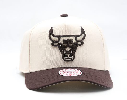 Kappe Mitchell & Ness - NBA Brown And Cream Pro Snapback - Chicago Bulls - Cream