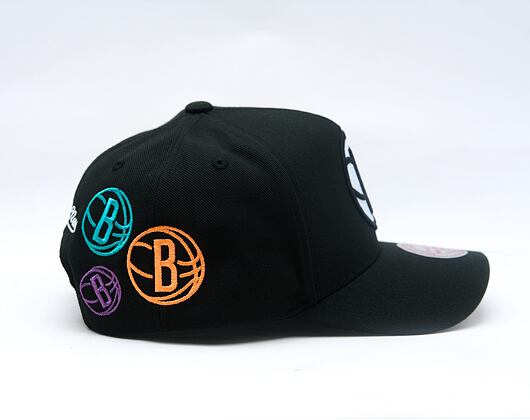 Kappe Mitchell & Ness - NBA 404 Club Neon Pro Snapback - Brooklyn Nets - Black