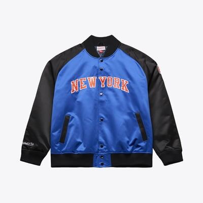 Jacke Mitchell & Ness - NBA Player Lightweight Satin Jacket - New York Knicks - Royal/Black