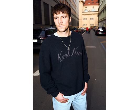 Pullover Karl Kani - KK Script Knit Oversized Crew - Black
