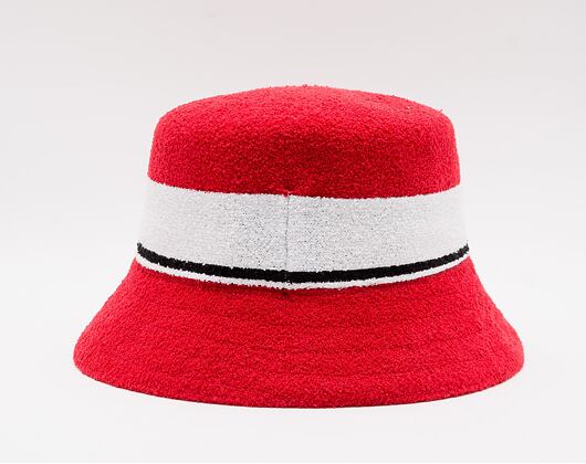 Hut Kangol Bermuda Stripe Bucket Scarlet