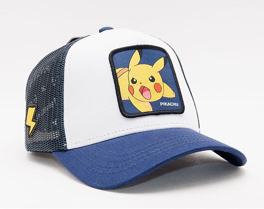 Kappe Capslab Pokemon - Pikachu v.2 Trucker White / Navy