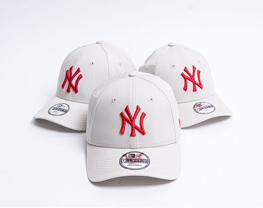 Kappe New Era - MLB Essential 9FORTY - NY Yankees - Stone / Red