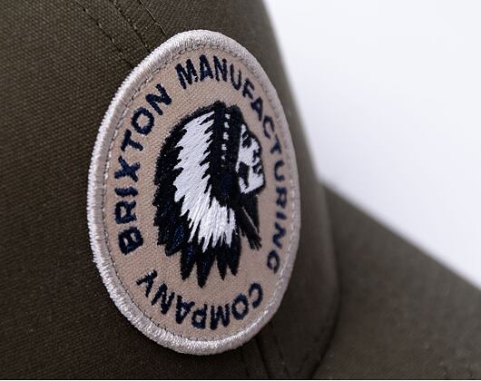 Kappe Brixton Rival Stamp X Mp Mesh Cap Military Olive Military Olive