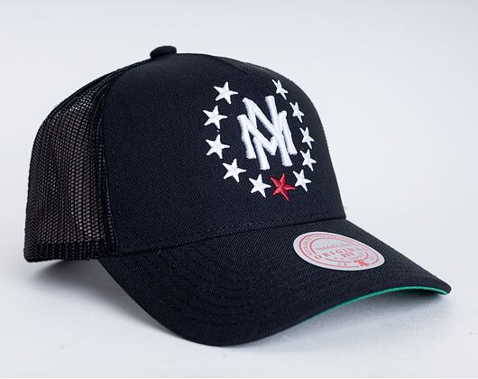 Kappe Mitchell & Ness Branded Essential Stars Trucker Snapback Black
