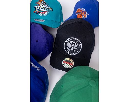 Kappe Mitchell & Ness Team Ground 2.0 Stretch Snapback Brooklyn Nets Black