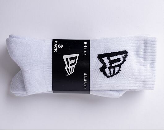 Socken New Era - Flag Crew 3Pack - White