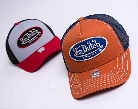 Kappe Von Dutch Boston Trucker Cotton Twill Orange/Navy