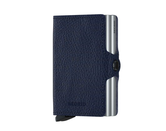 Geldbörse Secrid Twinwallet Vegetable Tanned Navy-Silver