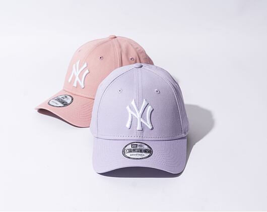 Kappe New Era 9FORTY MLB League Essential - NY Yankees - Purple Pastel / White