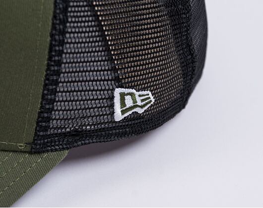 Kappe New Era - Buffalo Patch - 9FORTY A-Frame Trucker - New Olive / Scarlet