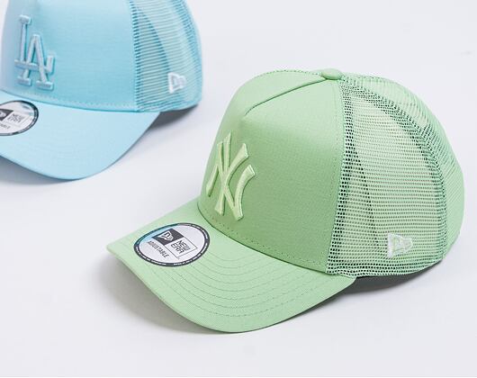 Kinder Kappe New Era 9FORTY Kids A-Frame Trucker MLB Tonal Mesh - NY Yankees - Bright Green