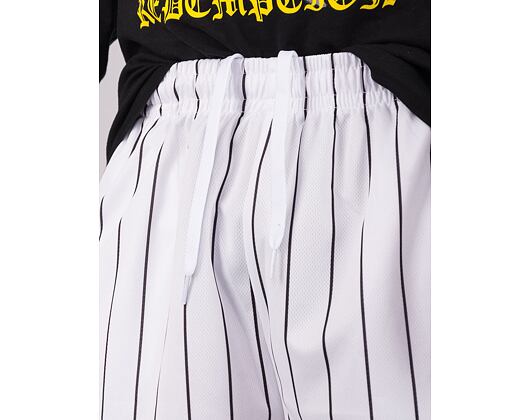 Shorts Karl Kani - Small Signature Pinstripe Mesh Shorts - White/Black
