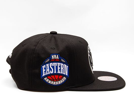 Kappe Mitchell & Ness NBA Conference Patch Snapback Brooklyn Nets Black