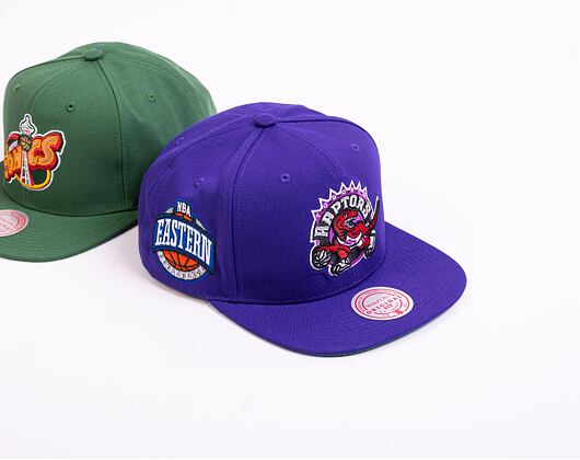 Kappe Mitchell & Ness NBA Conference Patch Snapback Hwc Toronto Raptors Lila