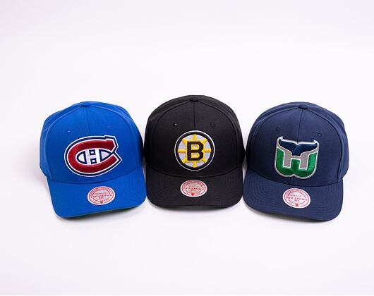 Kappe Mitchell & Ness - Team Ground 2.0 Pro Snapback - Boston Bruins - Black