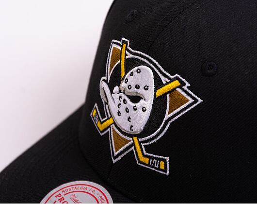 Kappe Mitchell & Ness - NHL Team Ground 2.0 Pro Snapback - Anaheim Ducks - Black