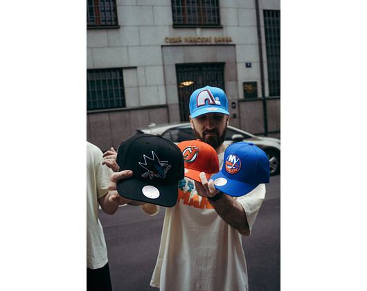 Kappe Mitchell & Ness - Team Ground 2.0 Pro Snapback - San Jose Sharks - Black