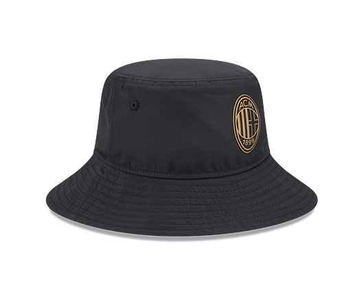 Hut New Era Black Gold Bucket ACMILAN Black