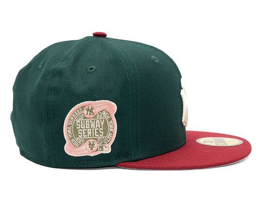 Kappe New Era 59FIFTY MLB "Leaf Drop" WS Patch - NY Yankees - Green / White
