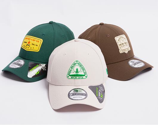 Kappe New Era 9FORTY Repreve Stone / Dark Green