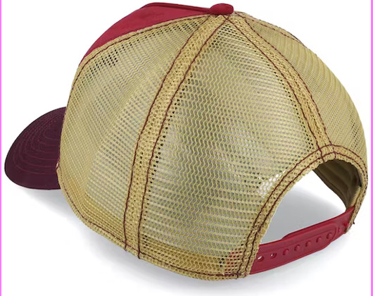 Kappe Stetson Trucker Cap Eagle Head Burgundy / Beige