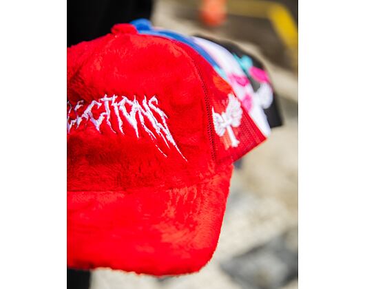 Kappe Reflection Luxury Fuzzy Trucker Supreme Red