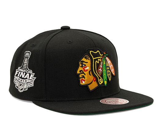 Kappe Mitchell & Ness NHL Top Spot Snapback Chicago Blackhawks Black