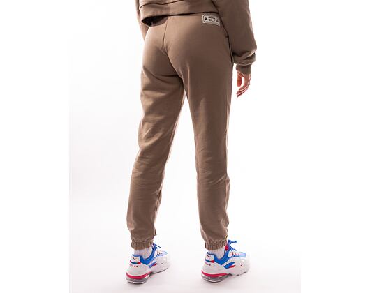 Damen Trainerhose New Era Arch Wordmark Joggers Ash Brown / White