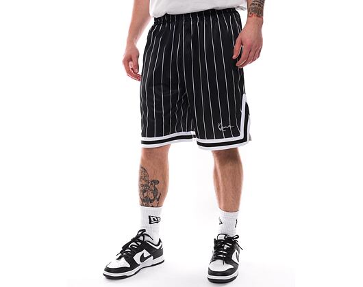 Karl Kani Shorts - Small Signature Pinstripe Mesh Shorts - Schwarz/Weiß