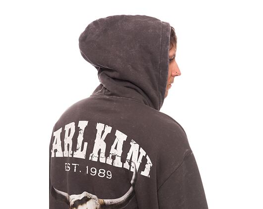 Pullover Karl Kani Chest Signature Os Washed Full Zip Skull Hoodie anthracite