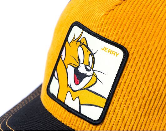 Kappe Capslab Tom and Jerry Trucker - Victorious Corduroy Jerry - Yellow / Black