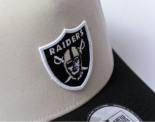 Kappe New Era - 9FORTY A-Frame Cream Patch - Las Vegas Raiders - Stone / Black