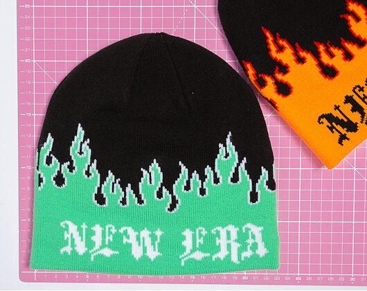 Mütze New Era - Knit Thin Flame Skull Knit - Green