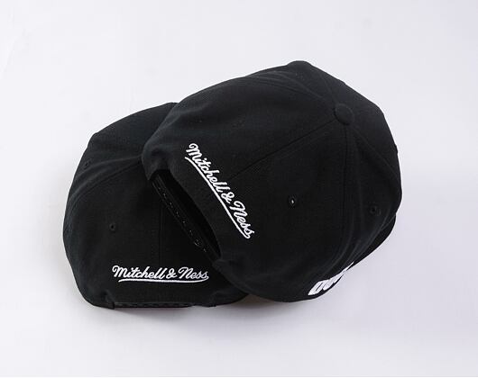 Kappe Mitchell & Ness - Evergreen Black White Snapback Vntg - Anaheim Ducks - Black