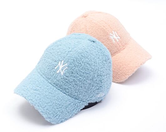 Damen Kappe New Era - 9FORTY Womens MLB Borg - NY Yankees - Sky Blue / White