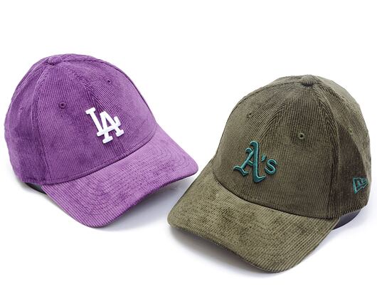 Kappe New Era - 9FORTY MLB Cord - Oakland Athletics - Green