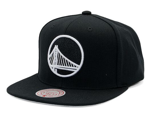 Kappe Mitchell & Ness - Evergreen Black/White Snapback - Golden State Warriors - Black