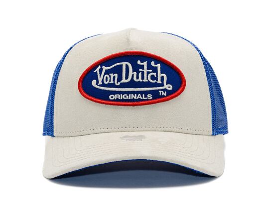 Kappe Von Dutch - Trucker Boston - Caps - Suede - Blue/ Cream