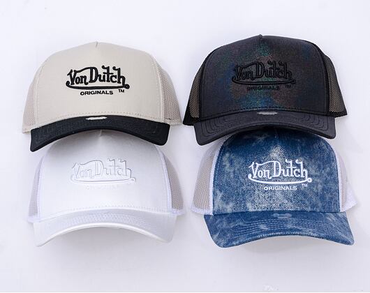 Kappe Von Dutch - Trucker Newark - Caps - Cot Twill Denim - Black