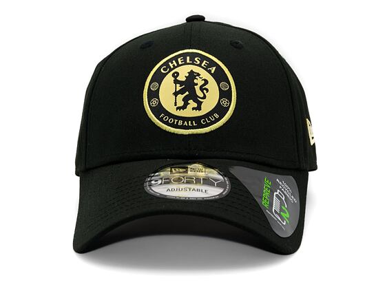 Kappe New Era - Pop Outline 9FORTY - Chelsea FC Lion Crest - Black / Gold