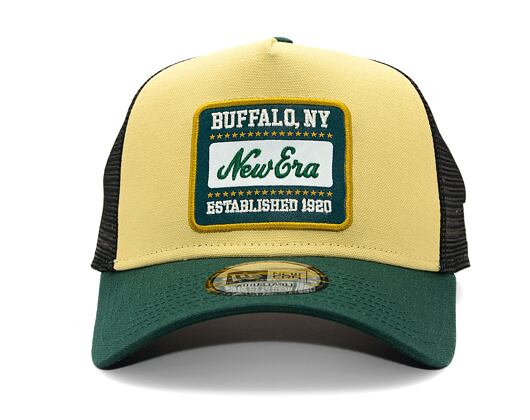 Kappe New Era - Buffalo Patch Canvas 9FORTY Trucker - Vegas Gold / Dark Green